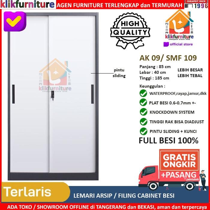 

NEW! (LEBIH TEBAL) LEMARI ARSIP BESI FILING CABINET BESI 2 PINTU SLIDING SMF 109
