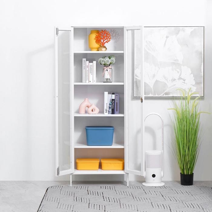 

NEW! INFORMA FLINS LEMARI ARSIP KANTOR METAL 2 PINTU KACA HIGH