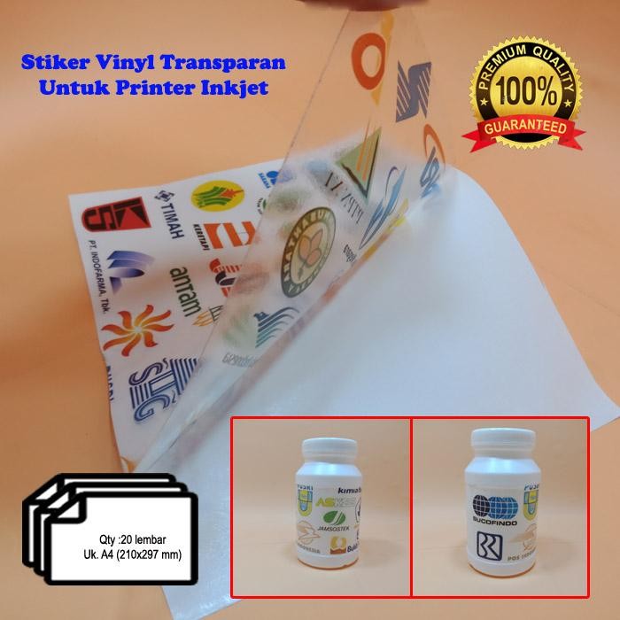 

Stiker Vinyl Transparan Inkjet