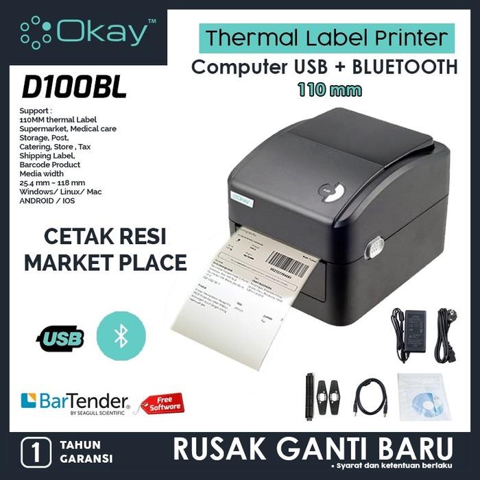 

KERTAS THERMAL LABEL 100X120 mm STICKER LABEL Isi 500 pcs Roll Stiker Tanpa Tinta