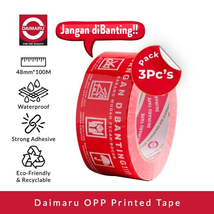 

[Dapat 3pcs] Daimaru Lakban Jangan Dibanting 48mm x 100m