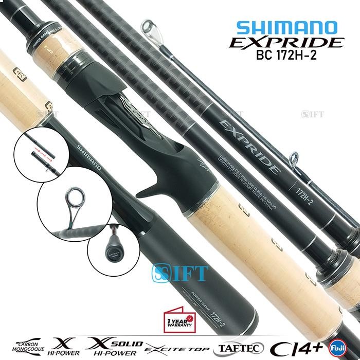 Joran BC SHIMANO EXPRIDE [2022] Carbon Monocoque Fuji CI4+ Bait Casting Resmi