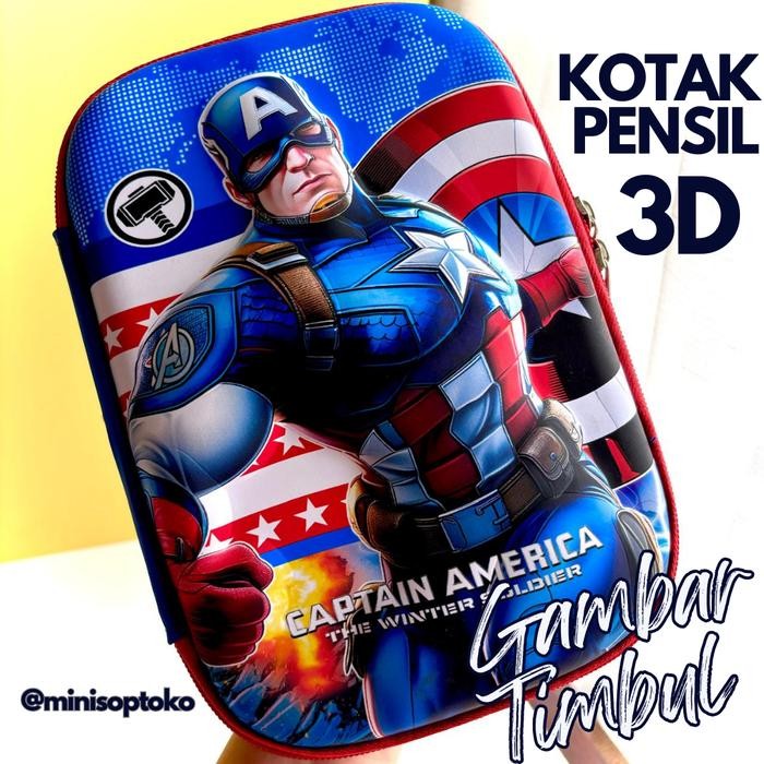 

BEST SELLER Tempat Pensil Kotak Pensil 3D Anak laki laki Perempuan Sekolah Spiderman Batman Ironman