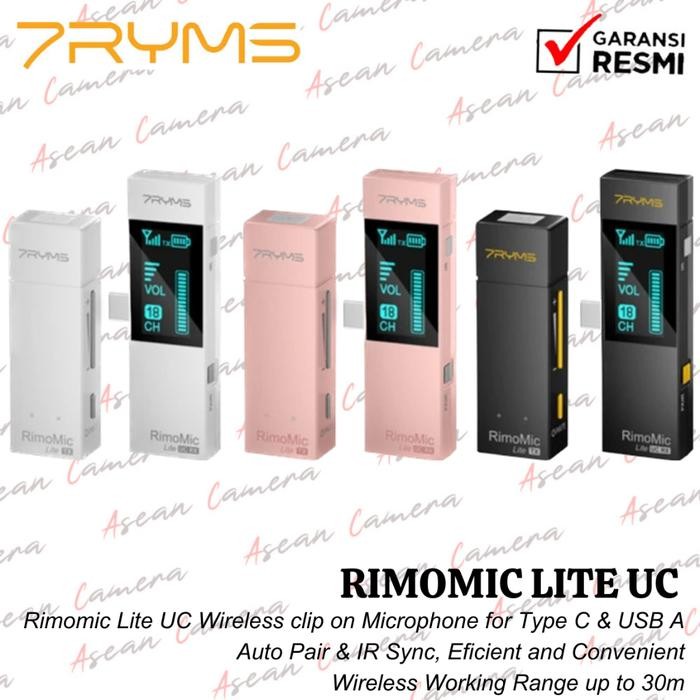 7RYMS RimoMic Lite UC Mini UHF Wireless Microphone USB Type-C Devices
