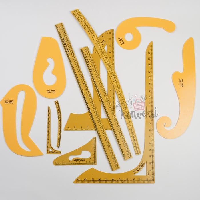 

12 PCS Penggaris Pola Jahit 1 Set