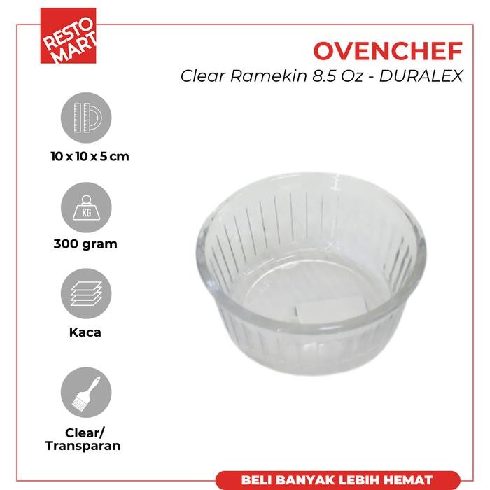 Sale Ovenchef Clear Ramekin 8.5 Oz Duralex Kaca (2063125)