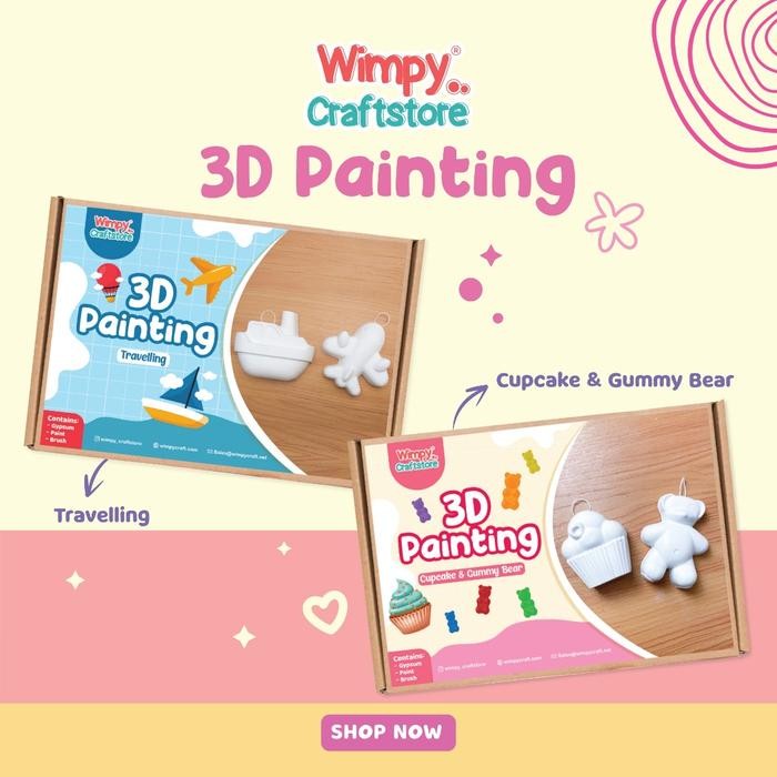 

Wimpy Craft KIT 3D Painting Gypsum Painting Art Set Melukis Anak