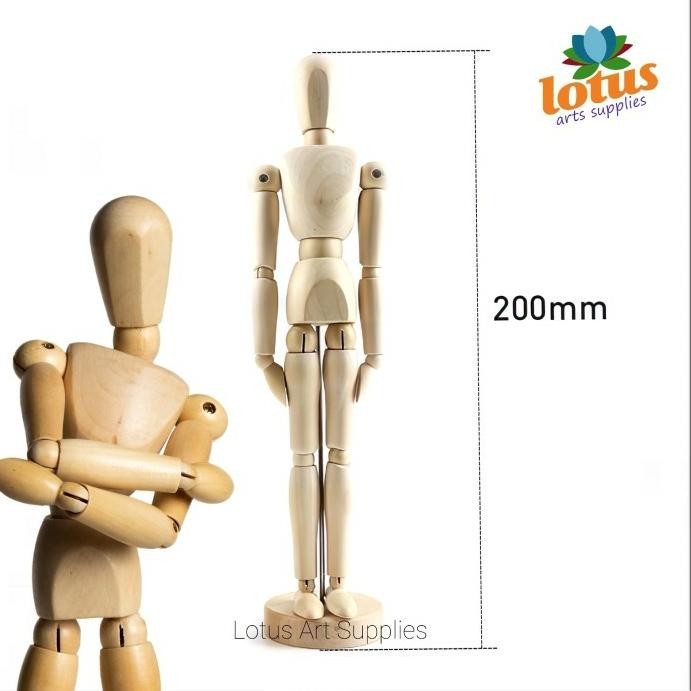

Wooden Mannequin 200 mm / Manikin Kayu