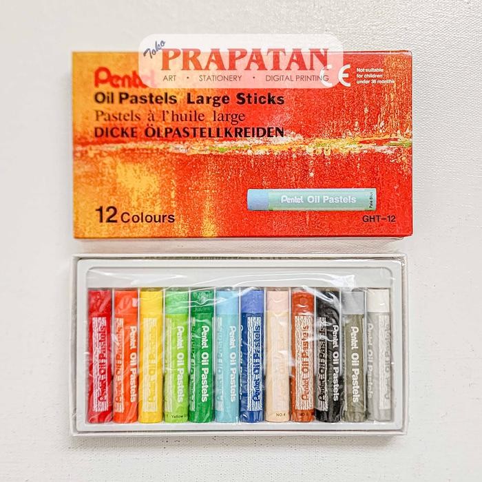 

Pentel Large Stick Oil Pastel 12C-48C Crayon Minyak
