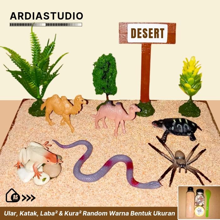 diorama kebun binatang maket miniatur paket lengkap 3