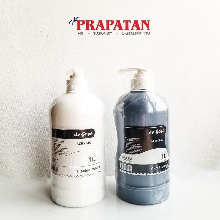 

De Goya Acrylic Paint 1L Whte/Black Cat Akrilik