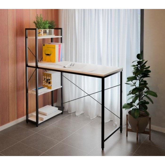 MEJA BELAJAR / MEJA KERJA MINIMALIS CHLOE / MEJA RAK SERBAGUNA