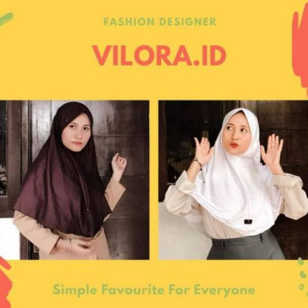 (Expert) Kerudung Jilbab Original Vilora Serut Sekolah Sd Smp Sma