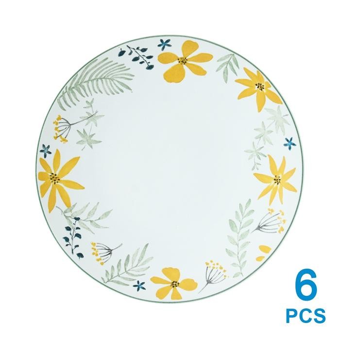 Informa Appetite Set 6 Pcs Pallete Felicia Piring Makan - Kuning Dinner Plate Wadah Hidangan Food