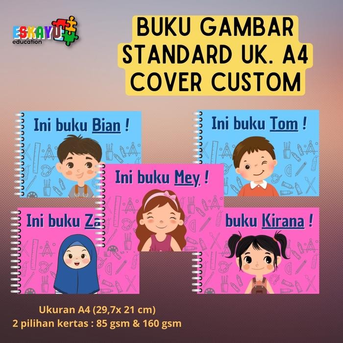 

BUKU GAMBAR COVER CUSTOM A4 / buku gambar anak / buku gambar hadiah souvenir / buku balita anak