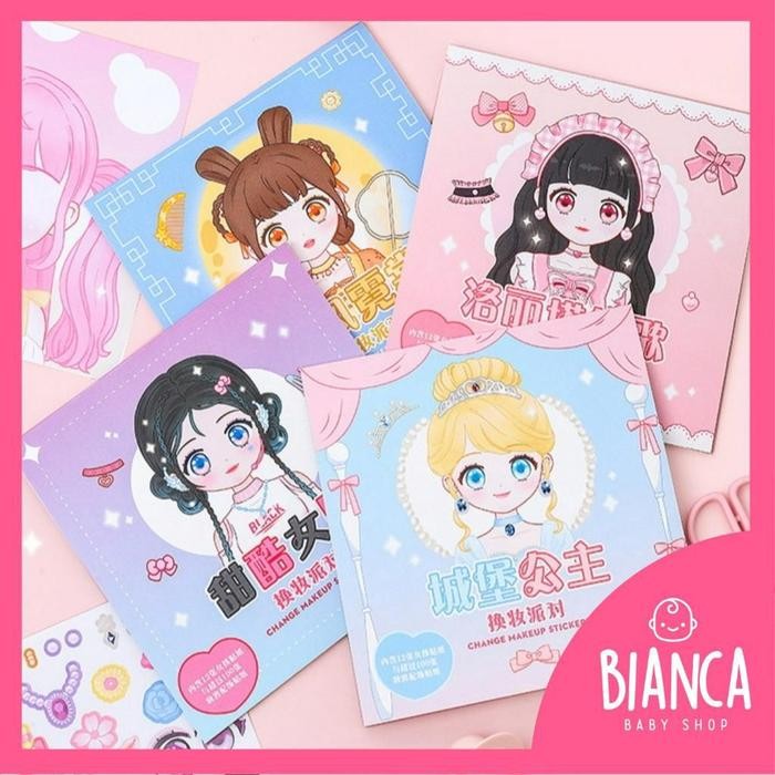 

BIANCA - Prakarya DIY Art and Craft Tempel Sticker Ekspresi Makeup Princess Girl Series