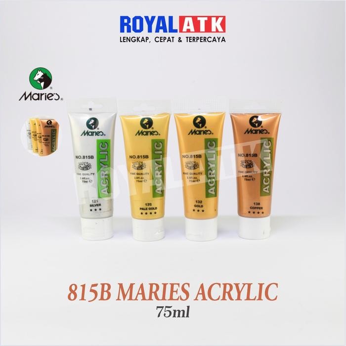 

Cat Akrilik Maries 815B Acrylic Color 75ml Warna Metalic Silver Gold