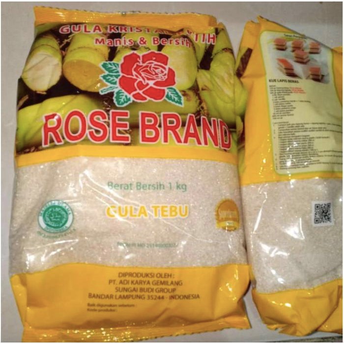 

FyZ Gula Pasir Rose Brand 1 Kg (Kuning) - Kemasan Ukuran - Sugar, Food