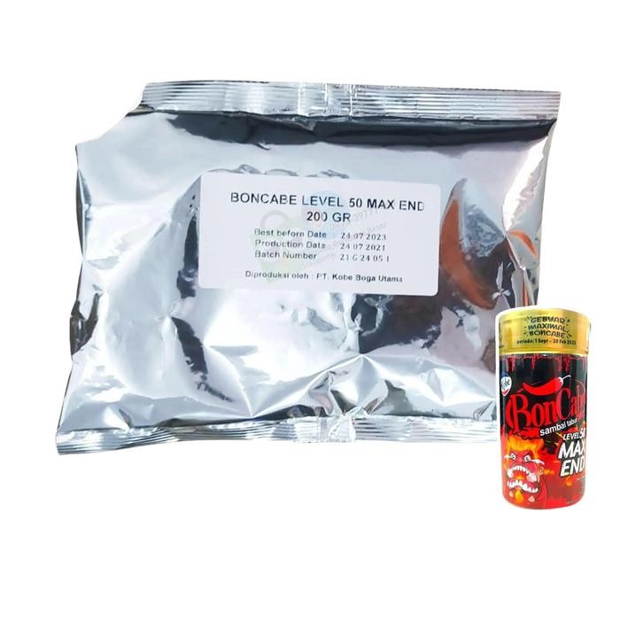 

Glx Boncabe Level 50 Max End 200gr Sambal Tabur Cabe Bubuk Pedas