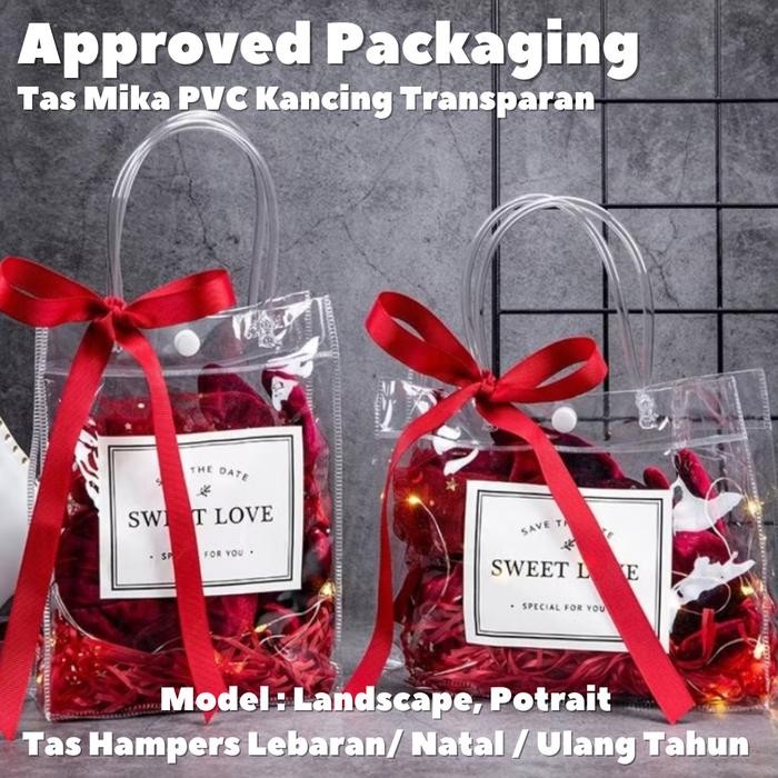 Tas Mika Goodie Bag Transparan Hampers Tote Bag - Premium Hampers *