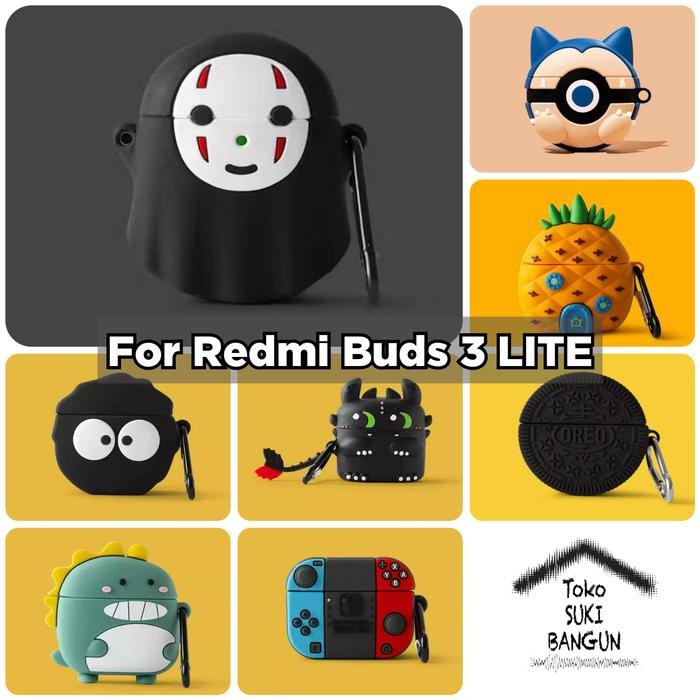 Case Redmi Buds 3 LITE TWS Rubber CUTE CARTOON Cover Casing Pouch