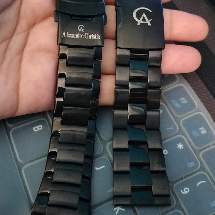 Strap Rantai Jam Tangan Alexander Christie AC Ukuran 24 Model Rata
