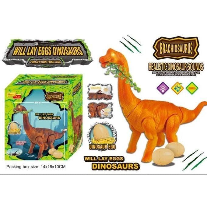 

Gdh Mainan Dinosaurus Branchiosaurus Bisa Berjalan Dan Bertelur Light And Sound Anak Baterai Anak