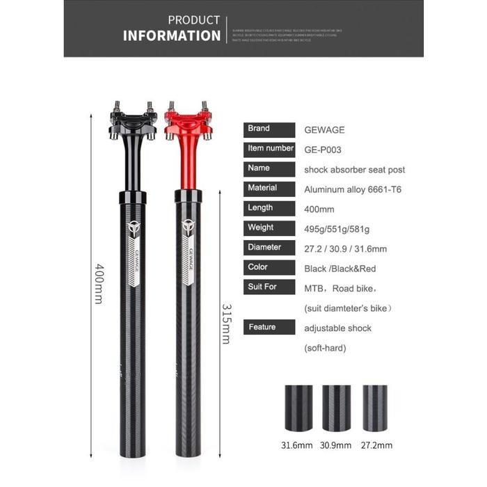Seatpost Suspension Gewage Original Seatpost Suspensi Shock Absorber