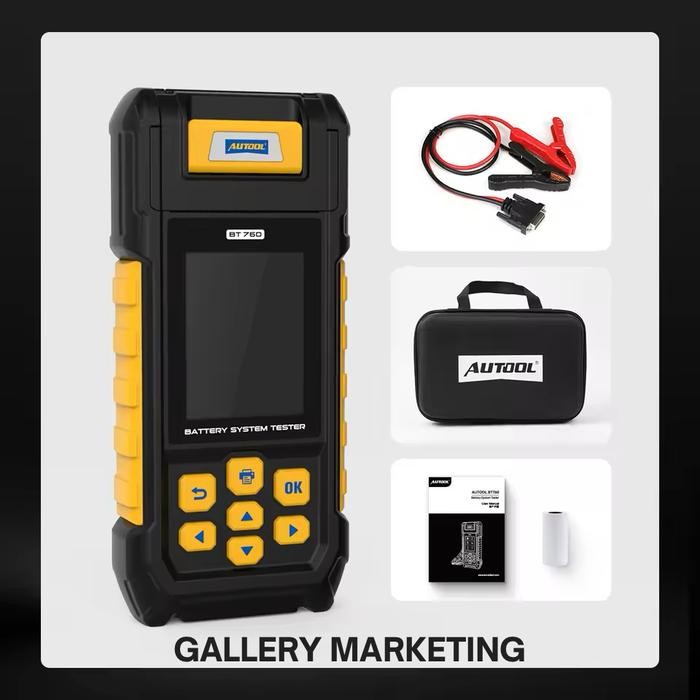 Autool Bt760 /Bt 760 12V/24V Uji Baterai Mobil Tester Baterai Alat Diagnostik Analiyzer Printer/Cek
