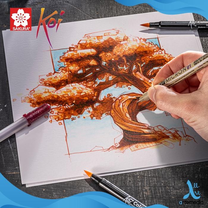

Kertas Gambar Sakura Koi Mixed Media Paper Pad Kertas Media Campuran Gratisongkir