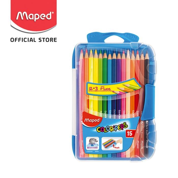 

Maped Pensil Warna Smart Box 12 Warna Dan 3 Warna Fluorescent Gratisongkir