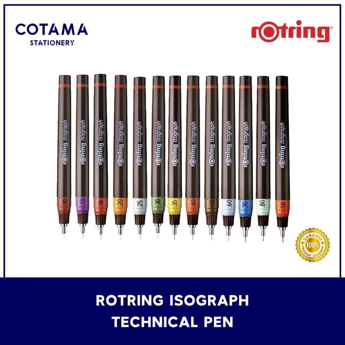 

Rapido Rotring Isograph Technical Pen 0.1 - 1.0 Mm Original Gratisongkir