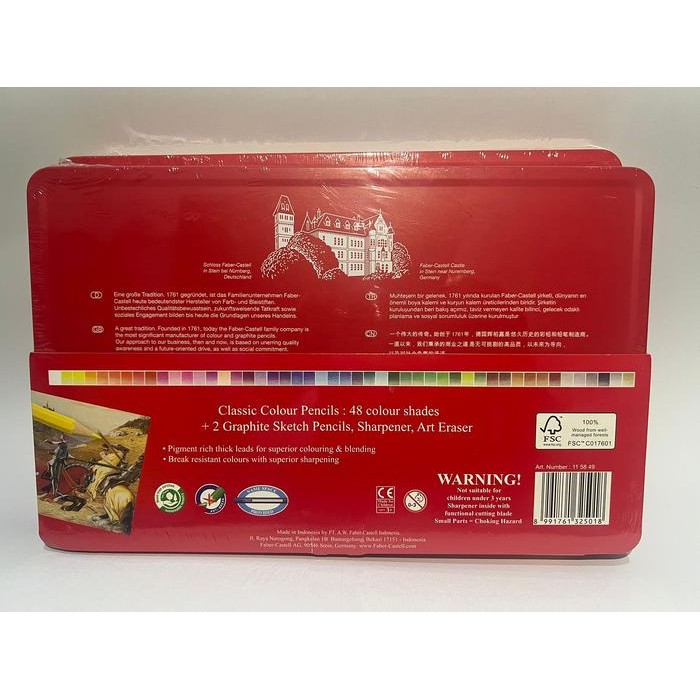 

Pensil Warna Faber Castell 48 Classic Kemasan Kaleng (Tin Case) Free Rautan Gratisongkir