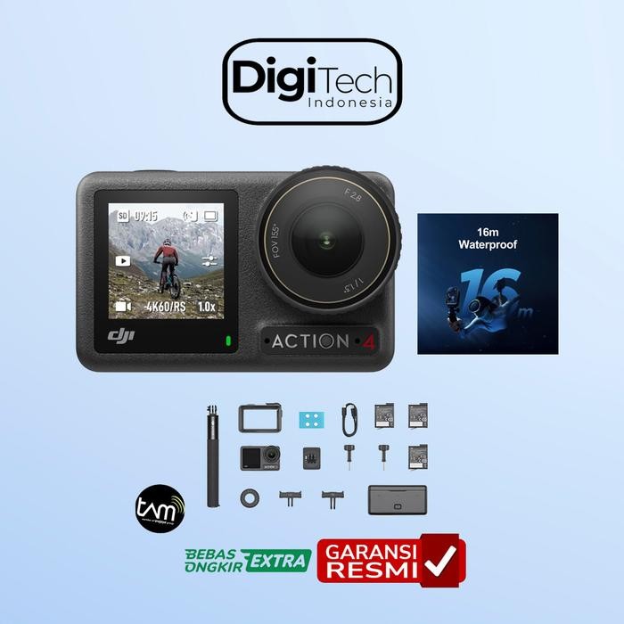 DJI Osmo Action 4 Action Camera 4K Garansi Resmi