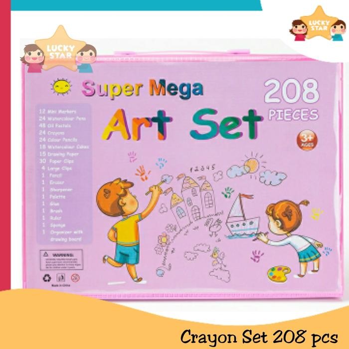 

Crayon Anak Set 208 Pcs Pensil Warna Alat Lukis Set Crayon Set Gratisongkir