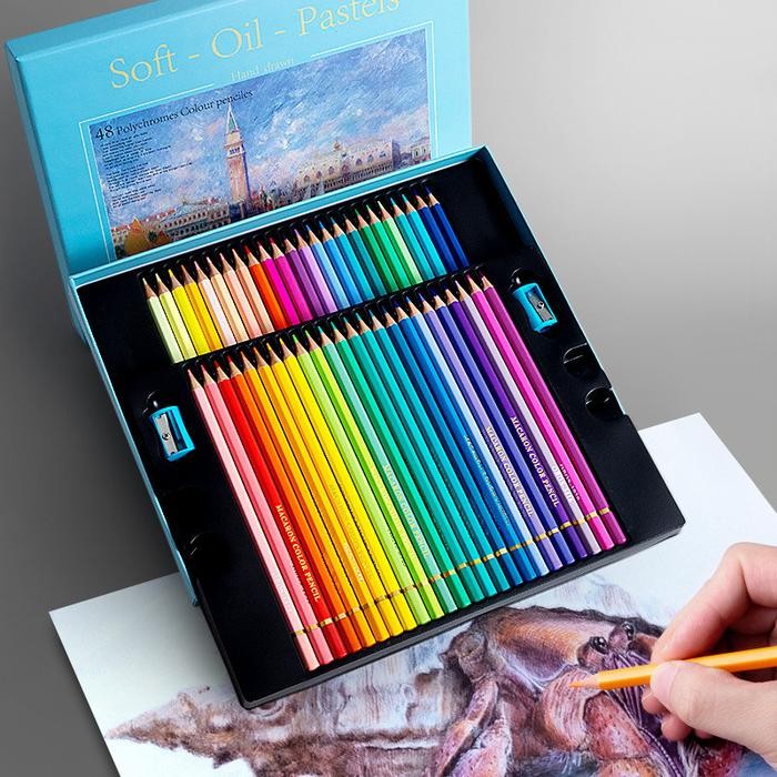 

Pensil Warna 1 Set Lengkap Oil Pencil 24/36/48 Warna Morandi High Grade/Pencil Color Gratisongkir