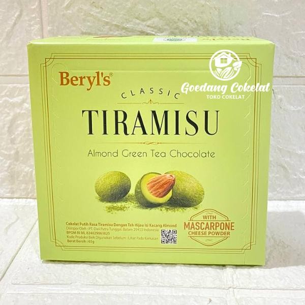 

Ger Beryl's Classic Tiramisu Almond Green Tea Milk White Chocolate 65g Beryls Coklat Cokelat