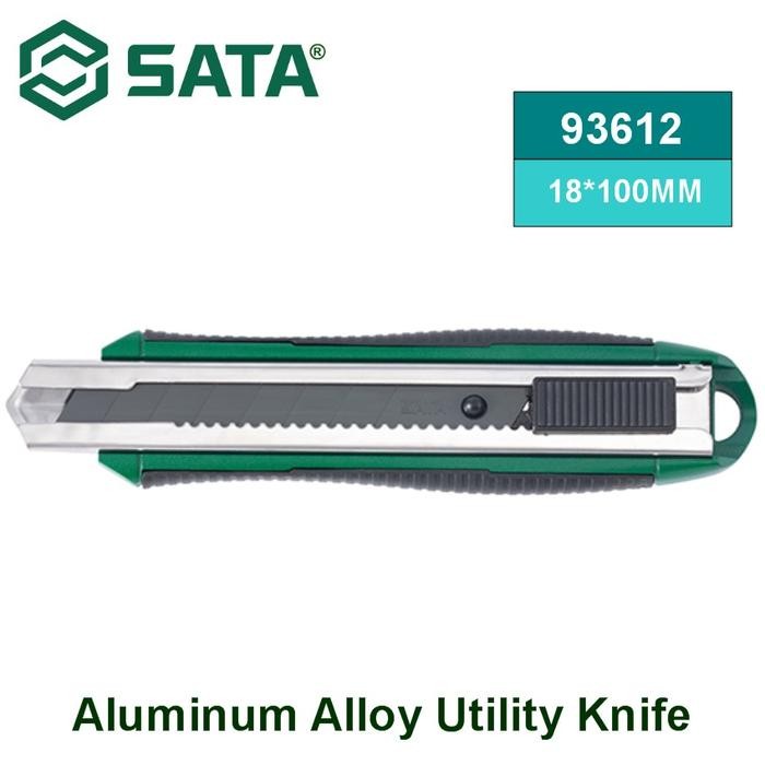 

Pisau Cutter Aluminium 18x100 mm 93612 Aluminum Alloy Utility Knife Sata Tools