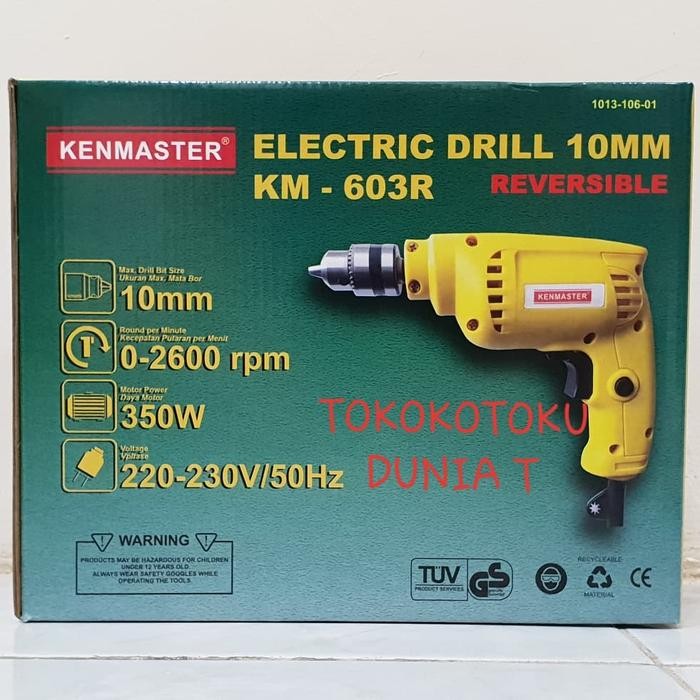 Mesin Bor Listrik Bor Tangan Kenmaster 10Mm Bolak Balik