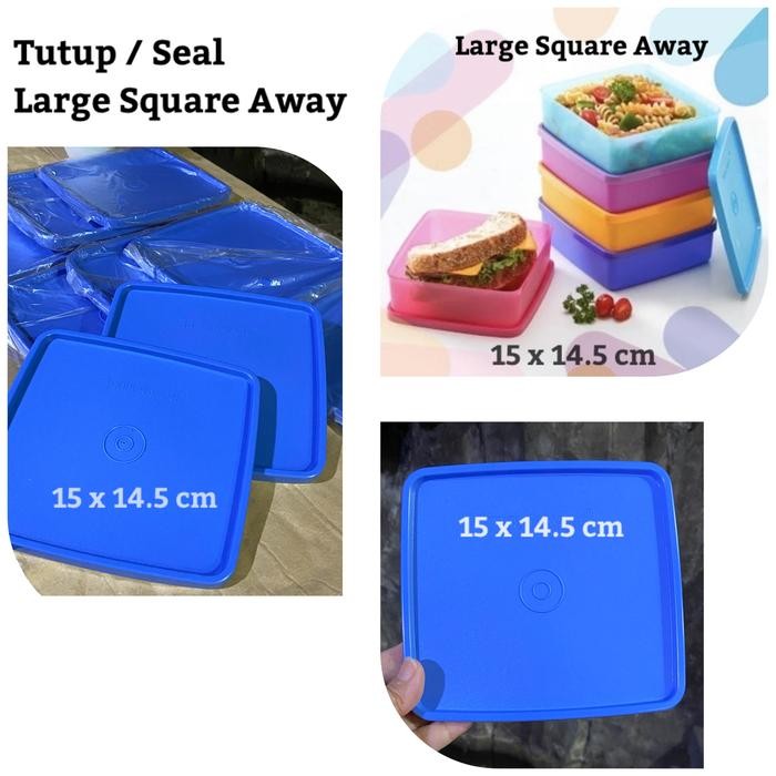 Tutup Kotak Makan Large Square Away 15 x 14.5 cm Tupperware