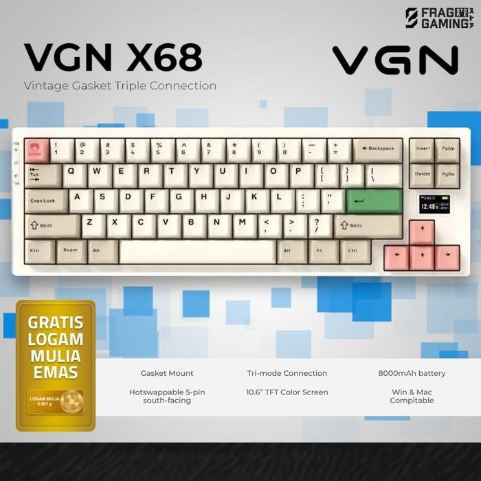 VGN x SUBOR X68 Oled Meanical Keyboard 65%
