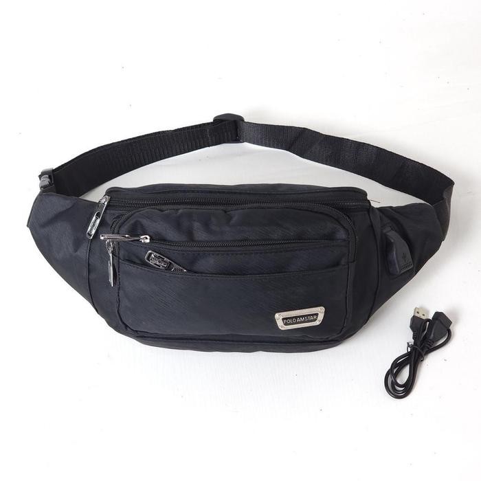 Waistbag Polo Amstar Original Tas Selempang Multi Fungsi Pria Wanita
