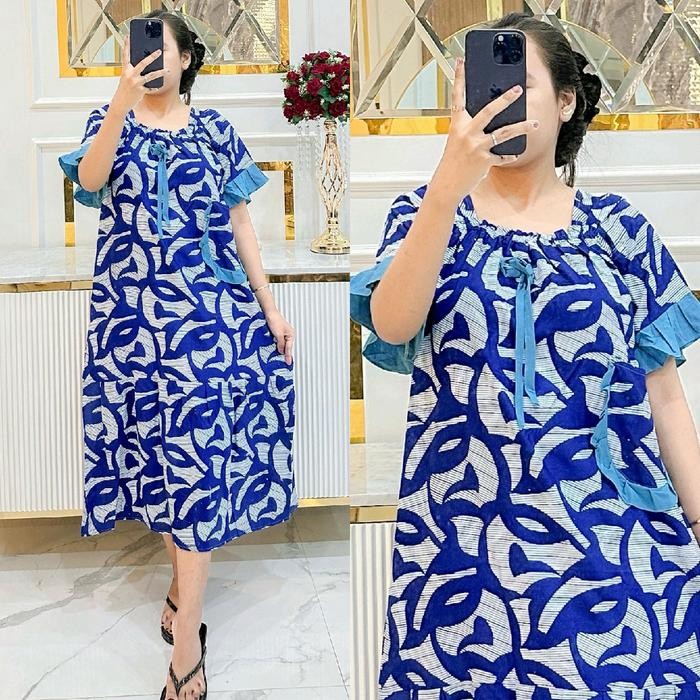 DASTER TALITA JUMBO LD 120 CM BAHAN RAYON PREMIUM ADEM NYAMAN RATU LAKU DASTER Busui Dress