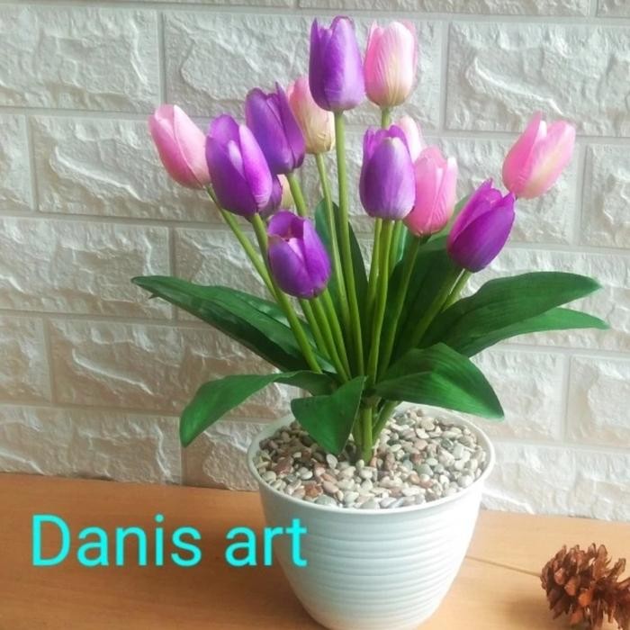 Bunga tulip/ buket bunga tulip/ tulip palsu/ bunga tulip artificial