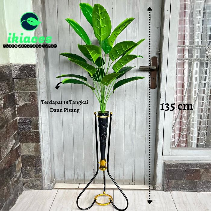DAUN PISANG PLASTIK VAS BUNGA PLASTIK DEKORASI DAUN PISANG ARTIFISIAL