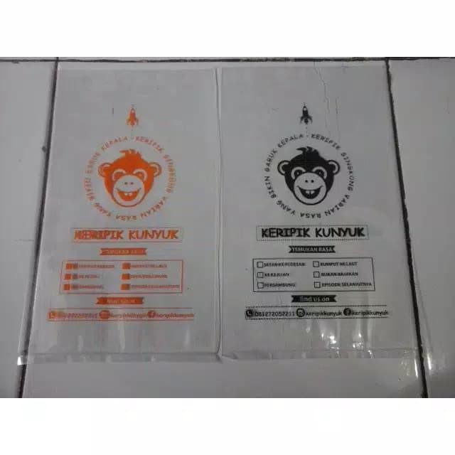 

SABLON PLASTIK PP KEMASAN MAKANAN/CEMILAN/SNACK UKURAN 20X30 SABLON CU