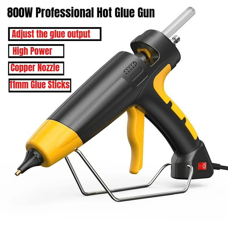 300w/800w Professional Hot Melt Glue Gun with 11mm Glue Sticks,150w Mini Silicone Gun for