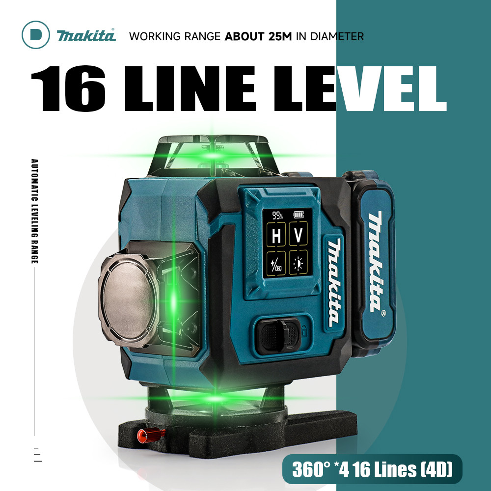 Makita Laser Level 16 Lines 4D Horizontal And Vertical 360Self-leveling Laser Level Cross Laser