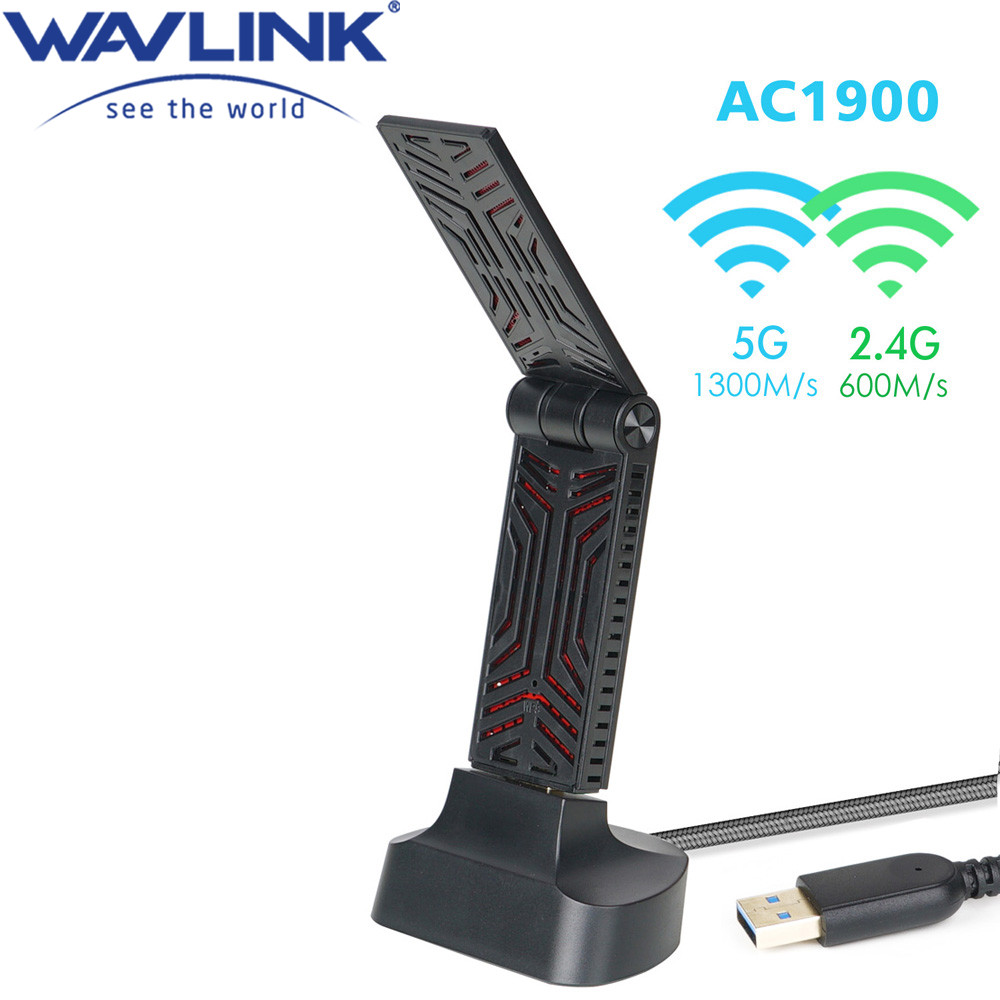 Wavlink AC1900 5.8G Dual Band USB 3.0 Wifi Adapter 1900Mbps Wireless Wifi Receiver 2.4GHz WLAN