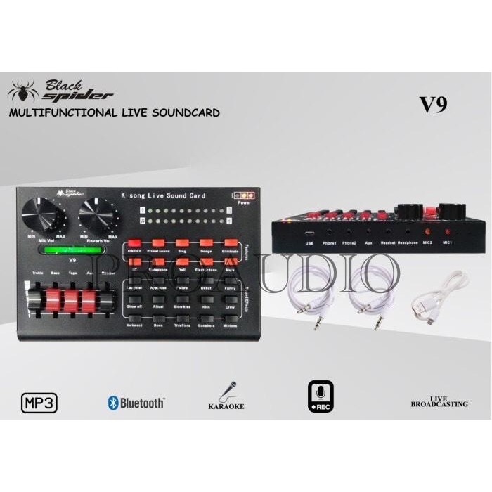 soundcard V9 black spider